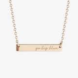 Kentucky Go Big Blue Horizontal Bar Necklace