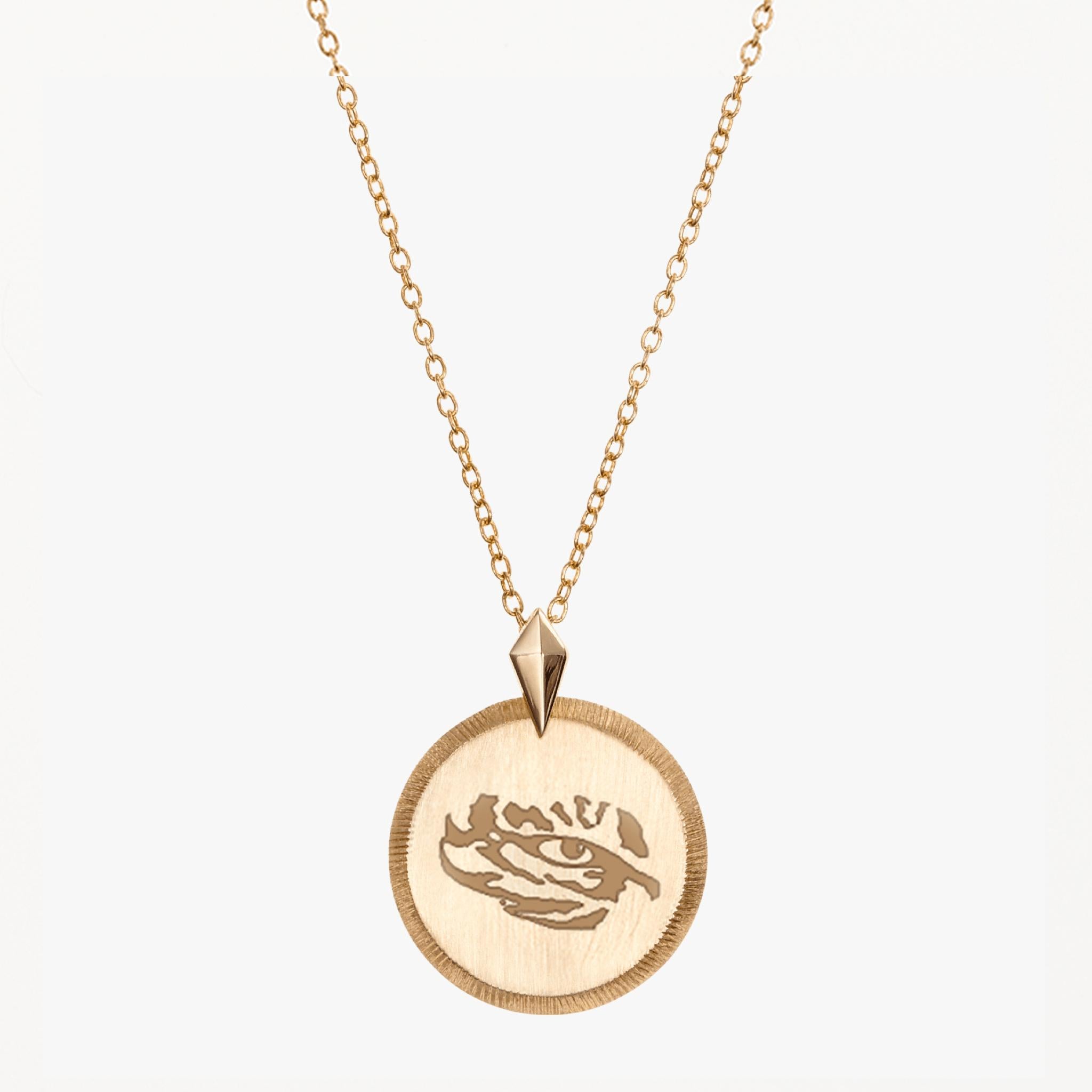 LSU Tiger Florentine Pendant