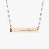 LSU Geaux Tigers Horizontal Bar Necklace