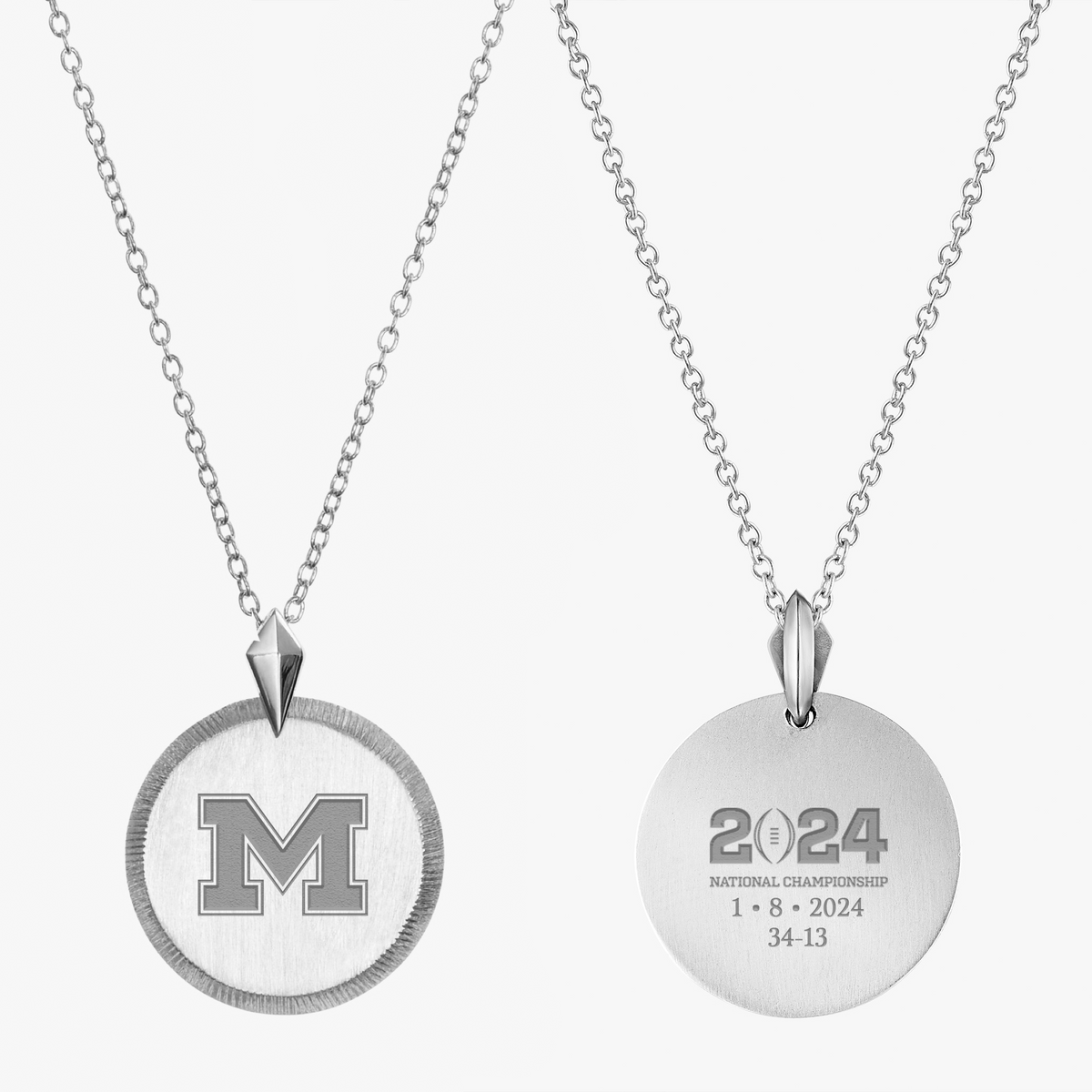 Michigan Florentine Championship Necklace Petite