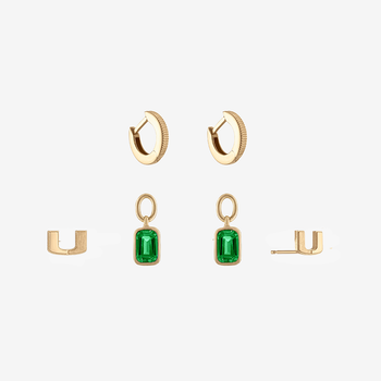 U Miami Letter Florentine Earring Bundle