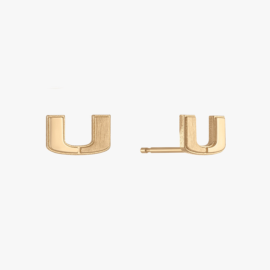 UMiami Logo Stud Earring