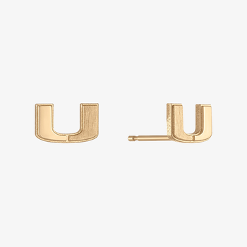 UMiami Logo Stud Earrings