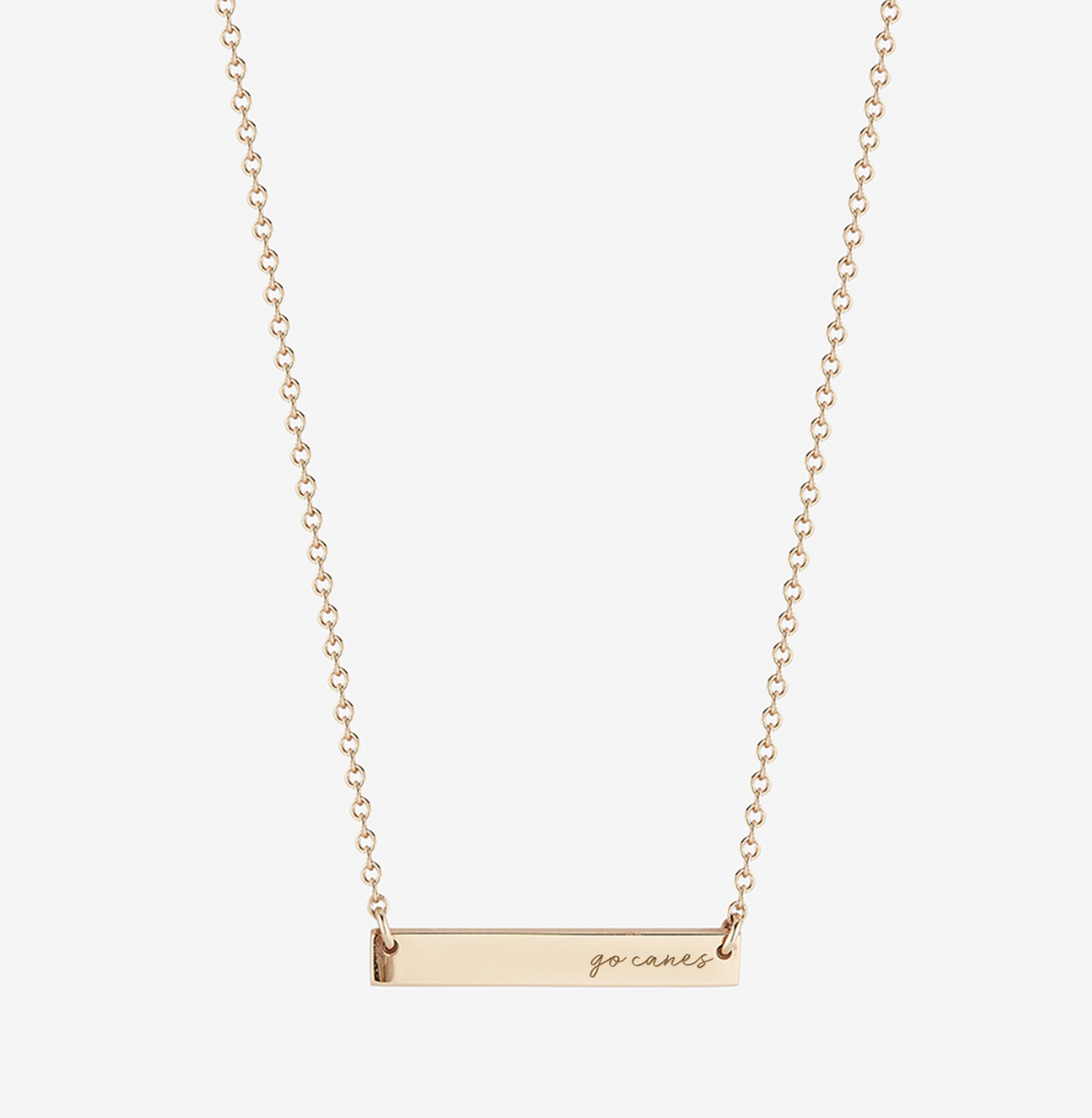 UMiami Go Canes Horizontal Bar Necklace