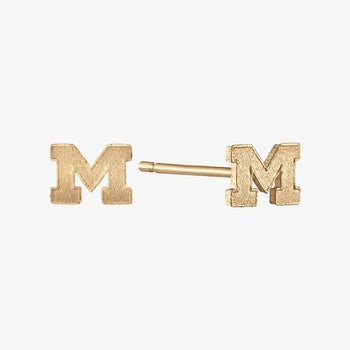 Michigan Logo Stud Earrings