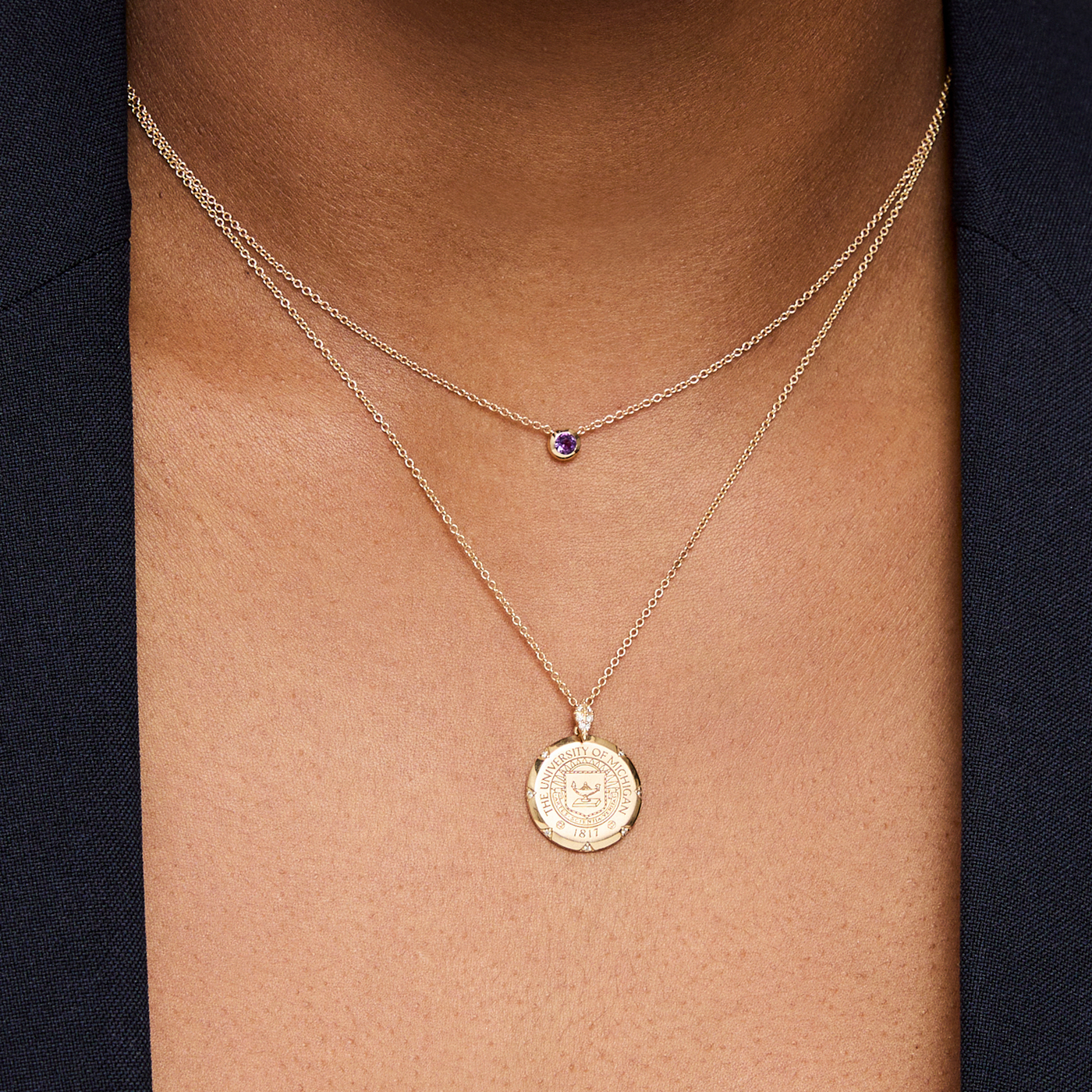 Michigan 7-Point Diamond Necklace