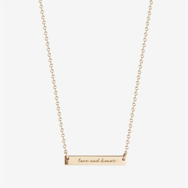 Miami (OH) Love and Honor Horizontal Bar Necklace