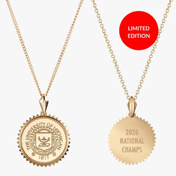 Michigan Sunburst Crest Pendant