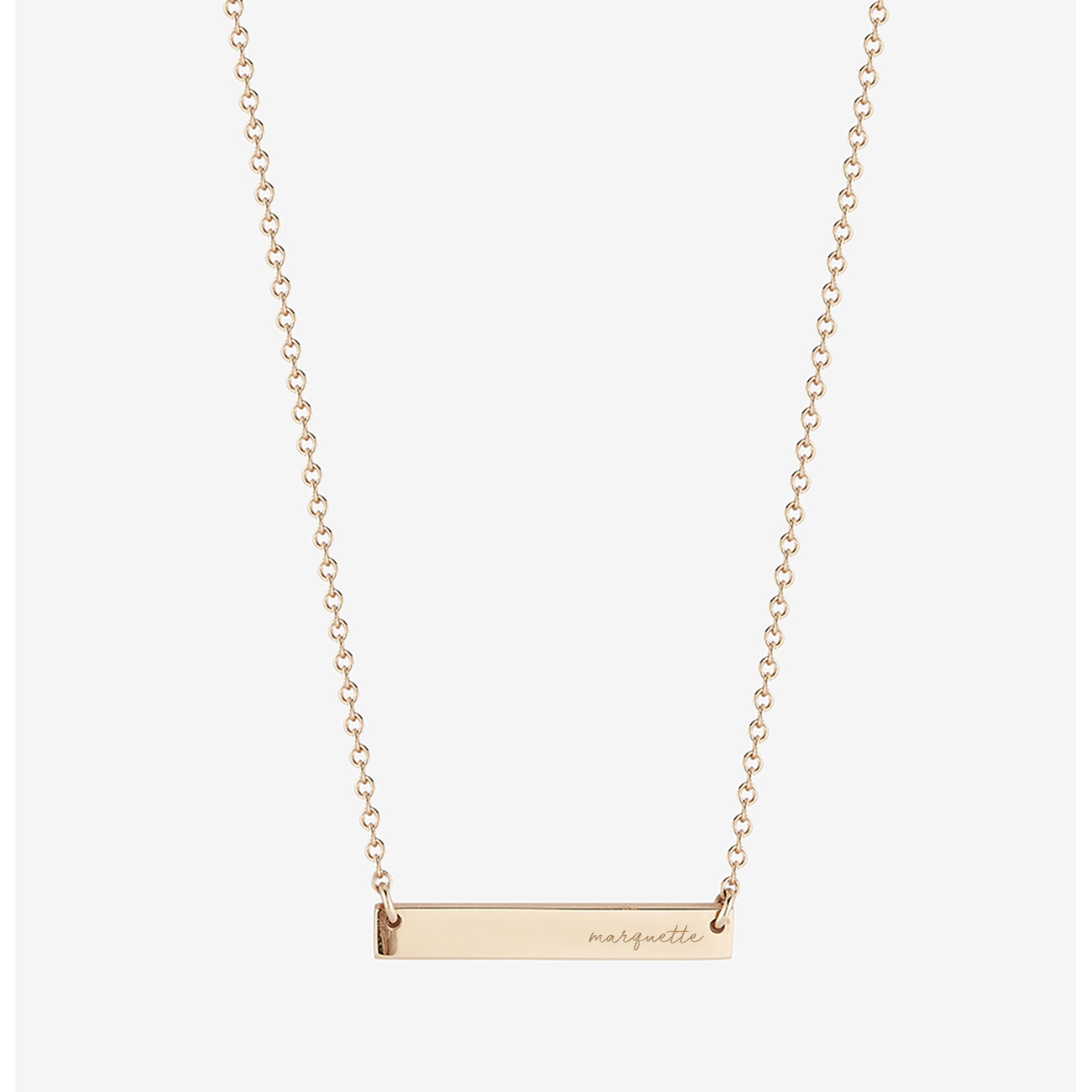 Marquette Horizontal Bar Necklace