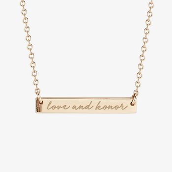 Miami (OH) Love and Honor Horizontal Bar Necklace
