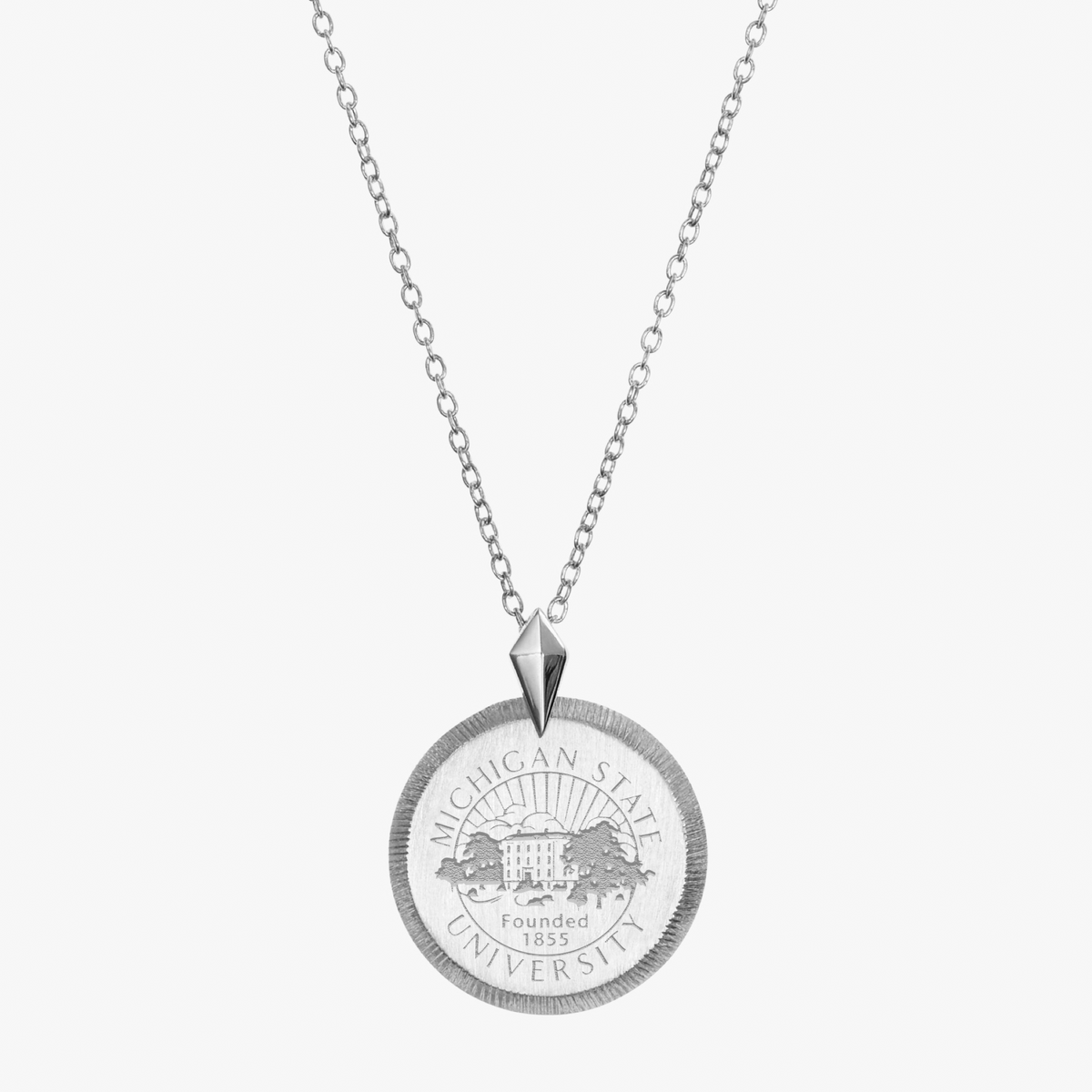 Michigan State Florentine Pendant