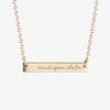 Michigan State Horizontal Bar Necklace