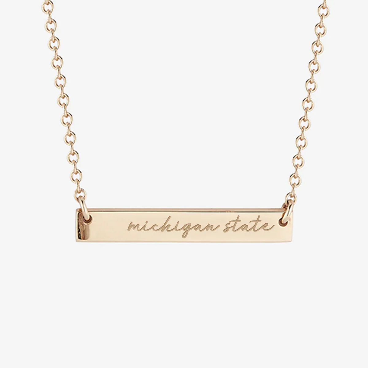 Michigan State Horizontal Bar Necklace