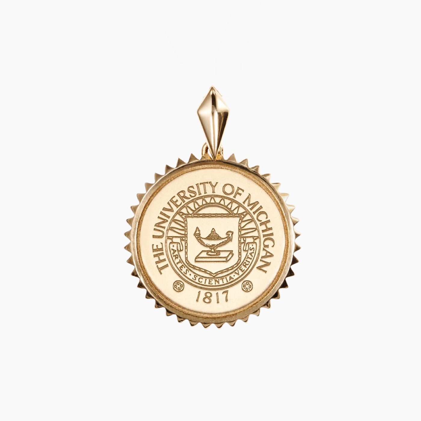 Michigan Sunburst Crest Pendant