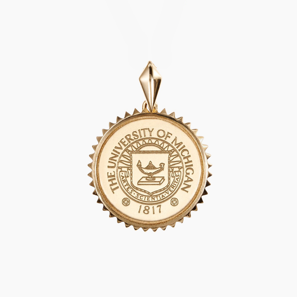 Michigan Sunburst Crest Pendant