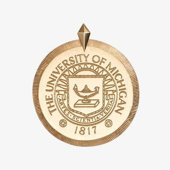Michigan Florentine Crest Pendant