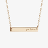 Michigan Go Blue Horizontal Bar Necklace