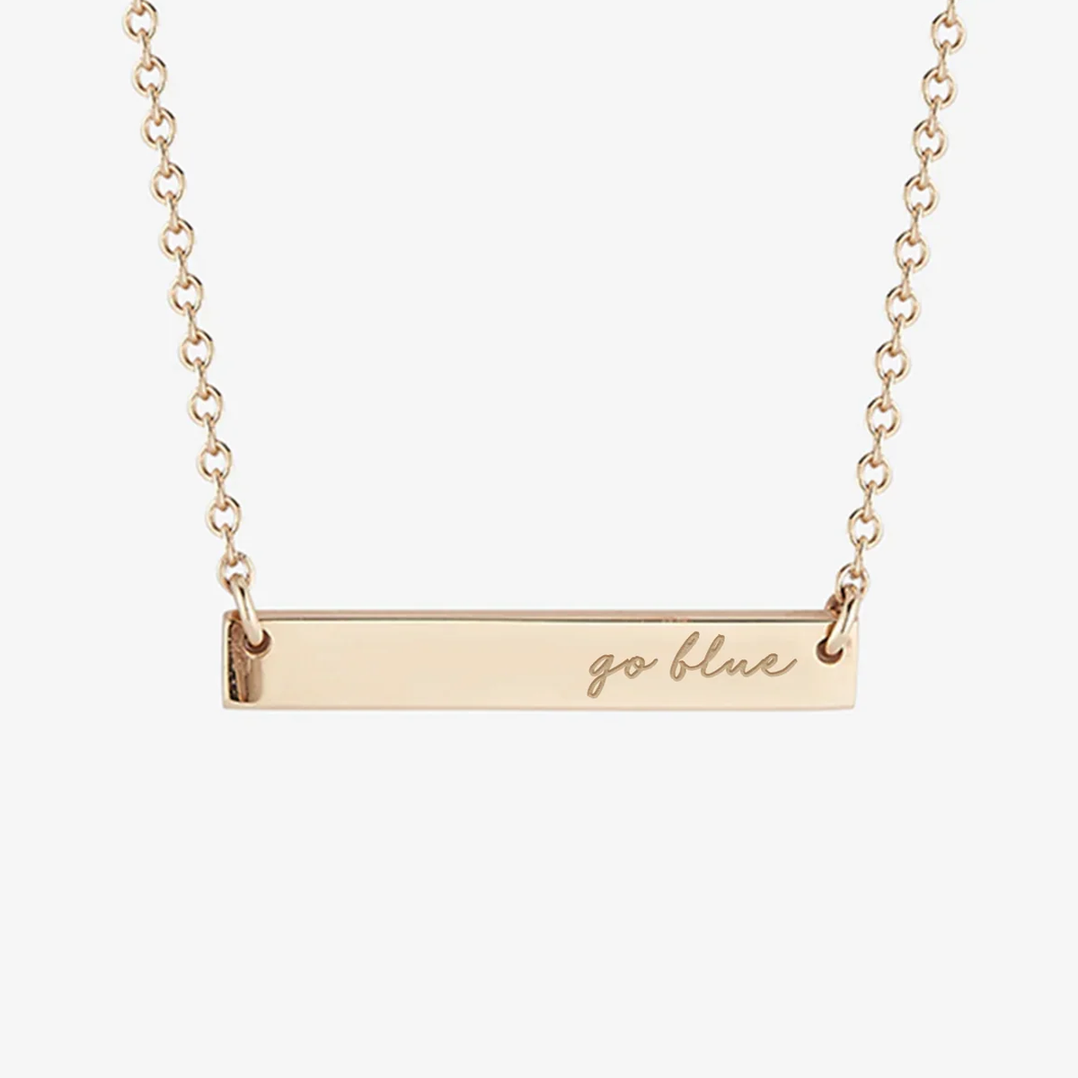 Michigan Go Blue Horizontal Bar Necklace