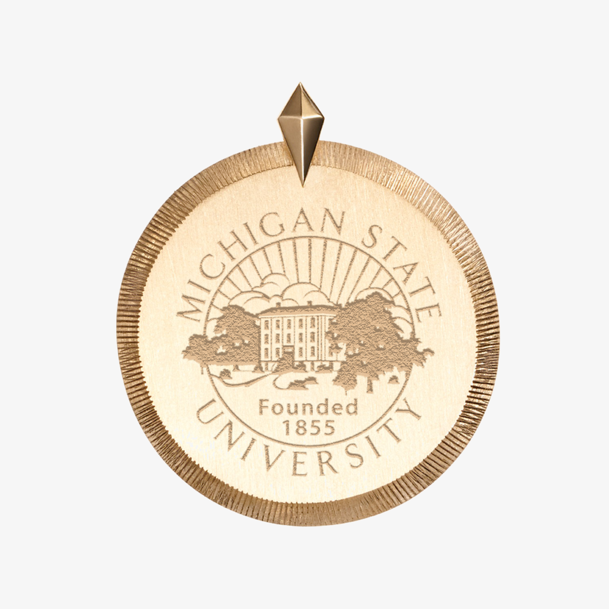 Michigan State Florentine Pendant