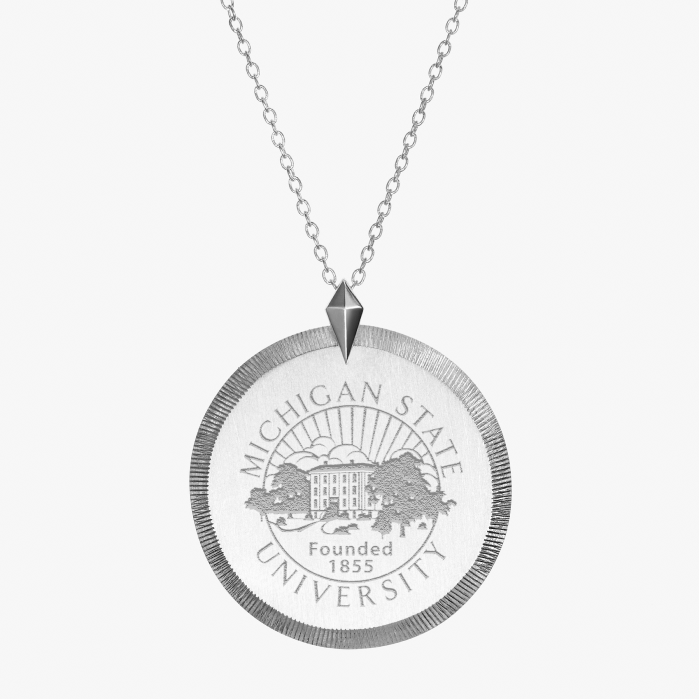 Michigan State Florentine Pendant