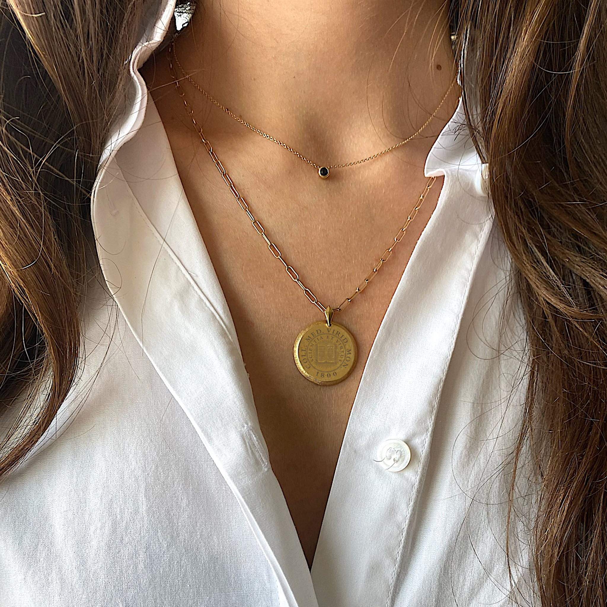 Middlebury Seal Florentine Pendant