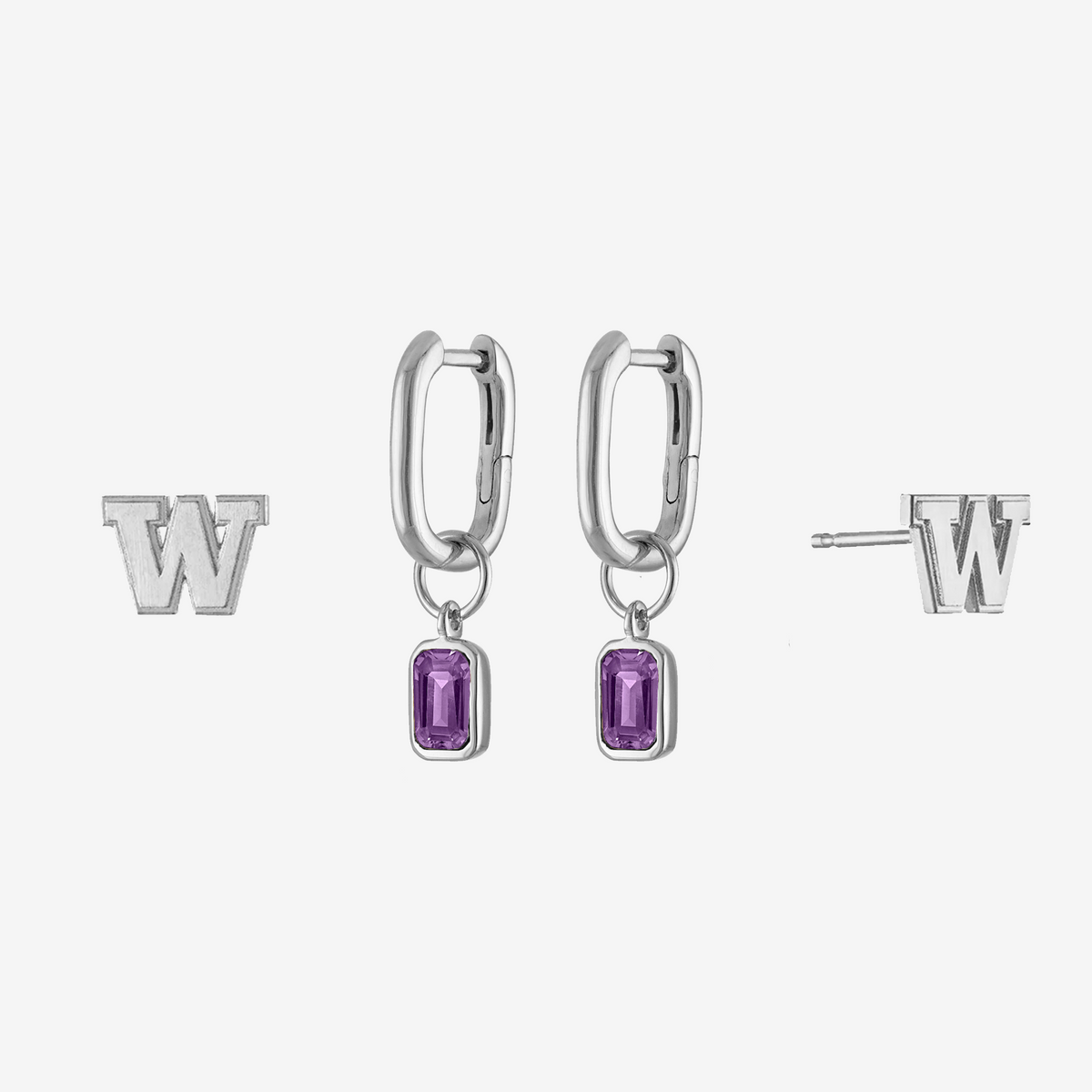 Washington W Mini U Earring Bundle