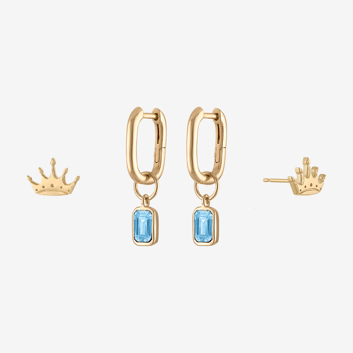 Zeta Tau Alpha Crown Mini U Earring Bundle