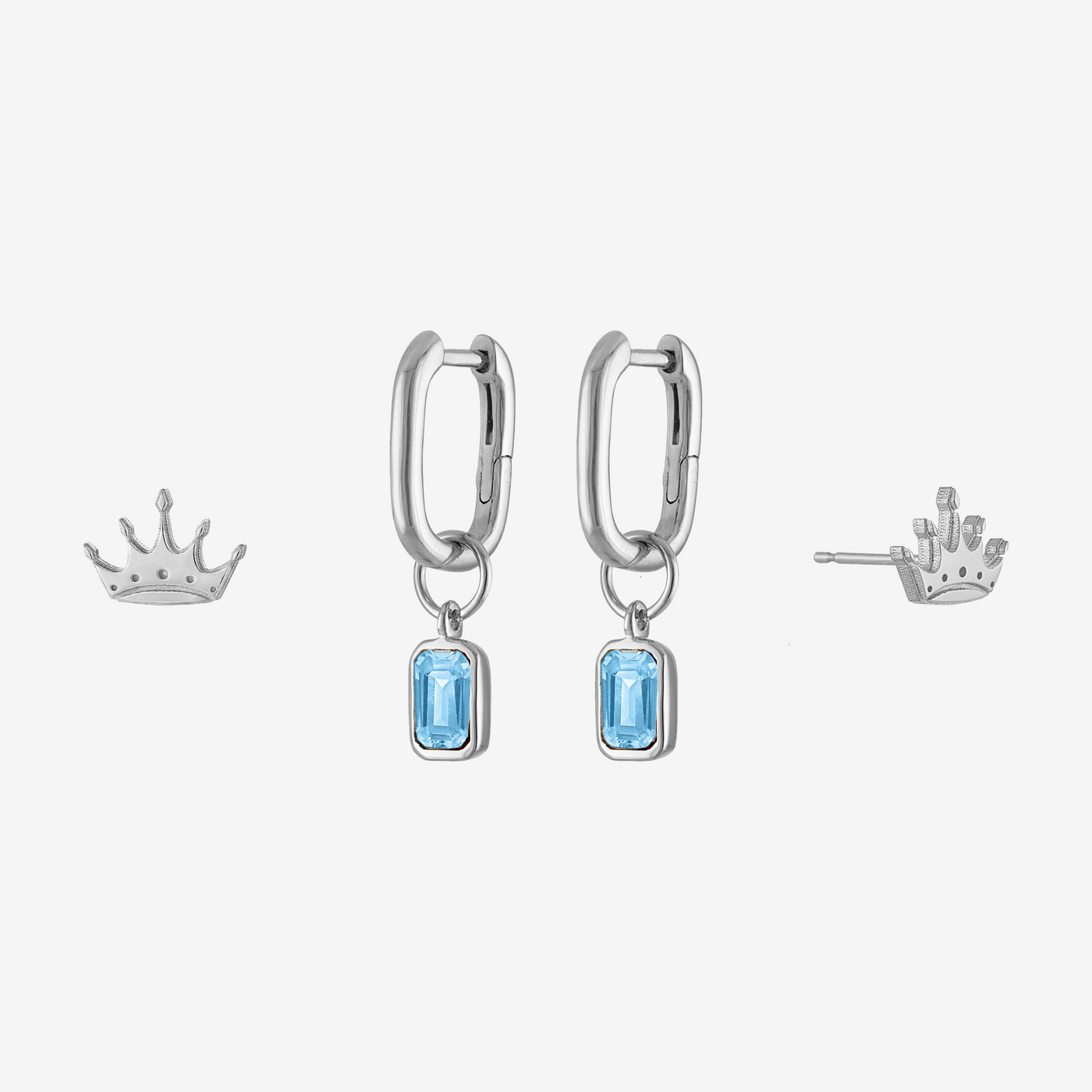 Zeta Tau Alpha Crown Mini U Earring Bundle