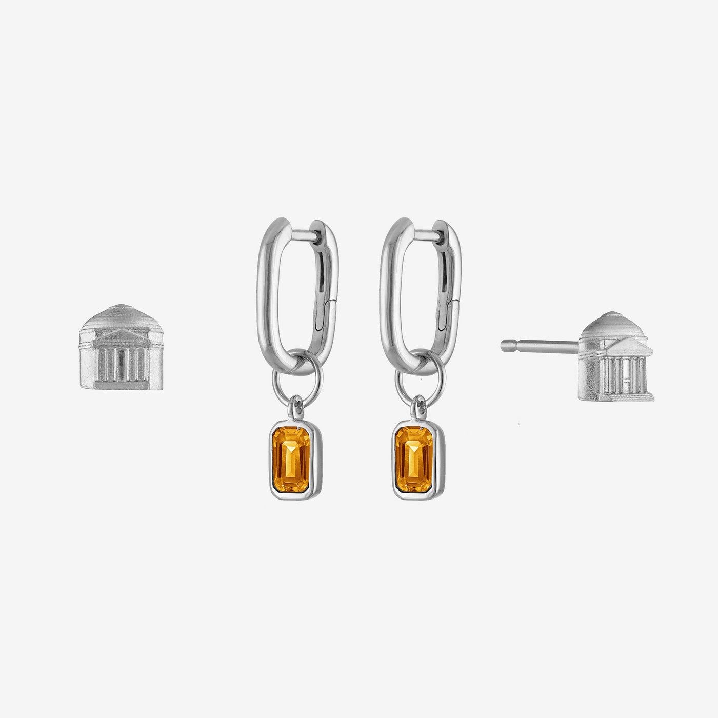 UVA Citrine Rotunda Mini U Earring Bundle