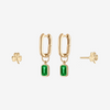 Emerald Shamrock Mini U Earring Bundle