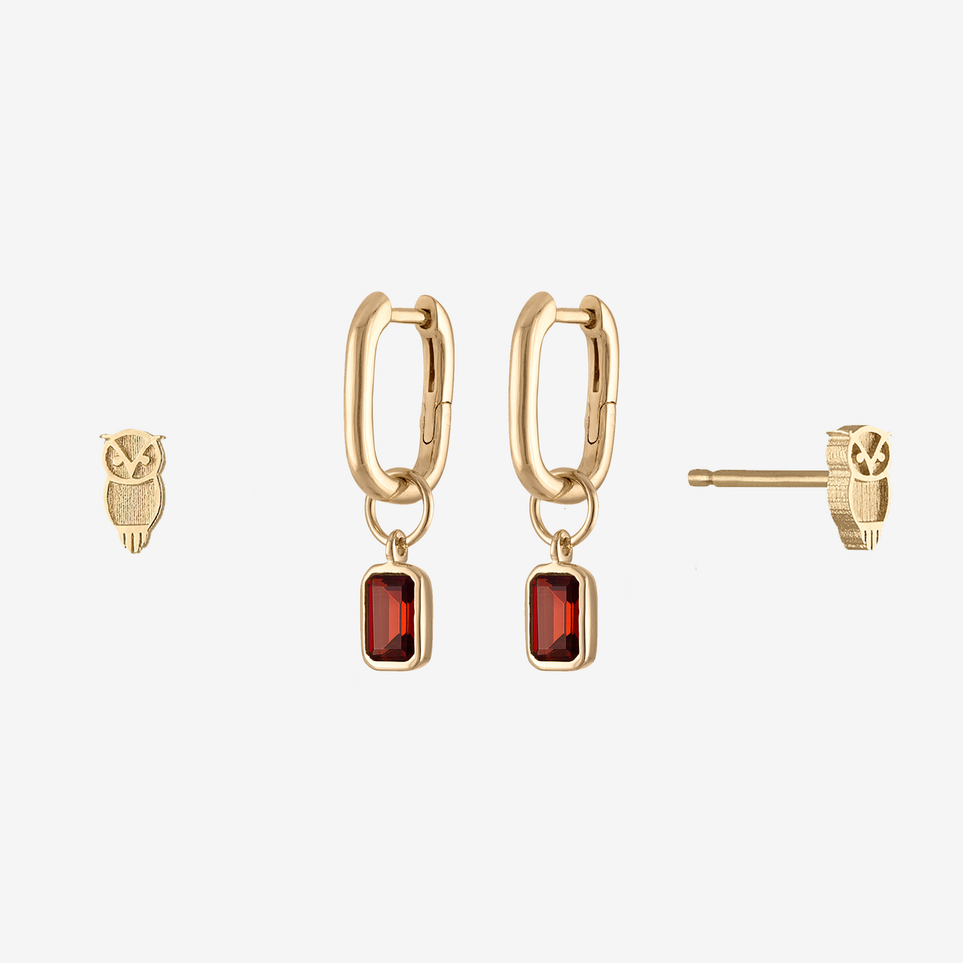 Chi Omega Owl Mini U Earring Bundle