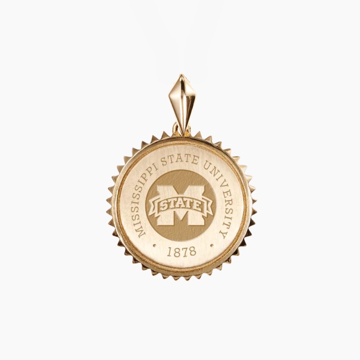 Mississippi State Crest Sunburst Pendant