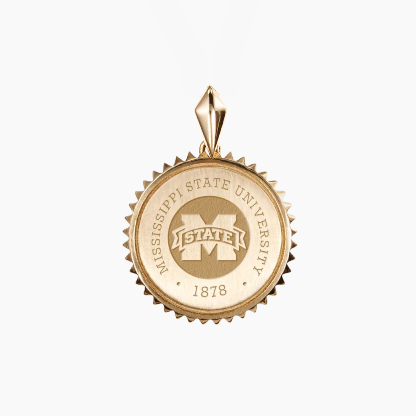 Mississippi State Crest Sunburst Pendant