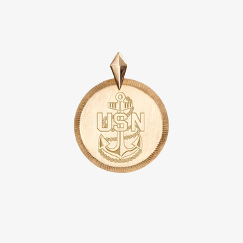 Navy Chief Insignia Florentine Pendant Petite