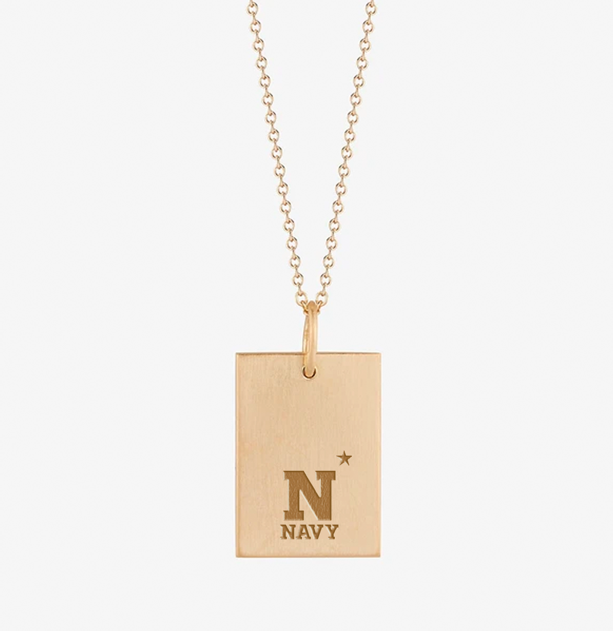 USNA N-Star Rectangle Pendant