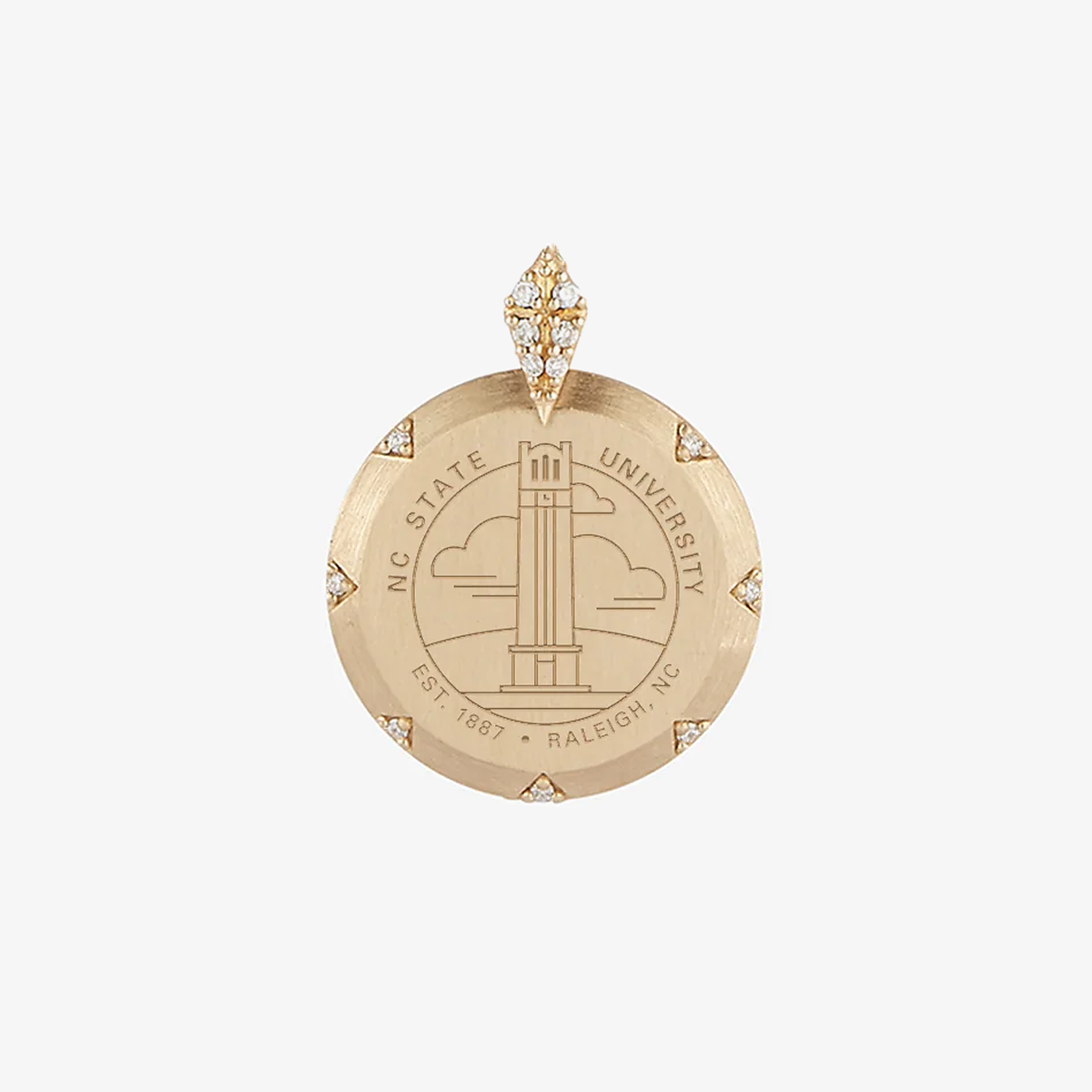 NC State 7-Point Diamond Pendant