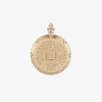Northwestern 7-Point Diamond Pendant