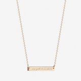 New York or Nowhere Horizontal Bar Necklace