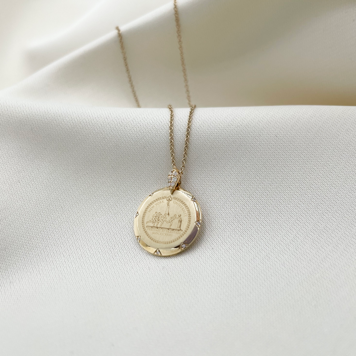 NYU 7-Point Diamond Pendant