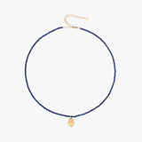 Navy Beaded Necklace