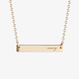 Navy Horizontal Bar Necklace