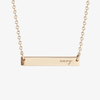Navy Horizontal Bar Necklace