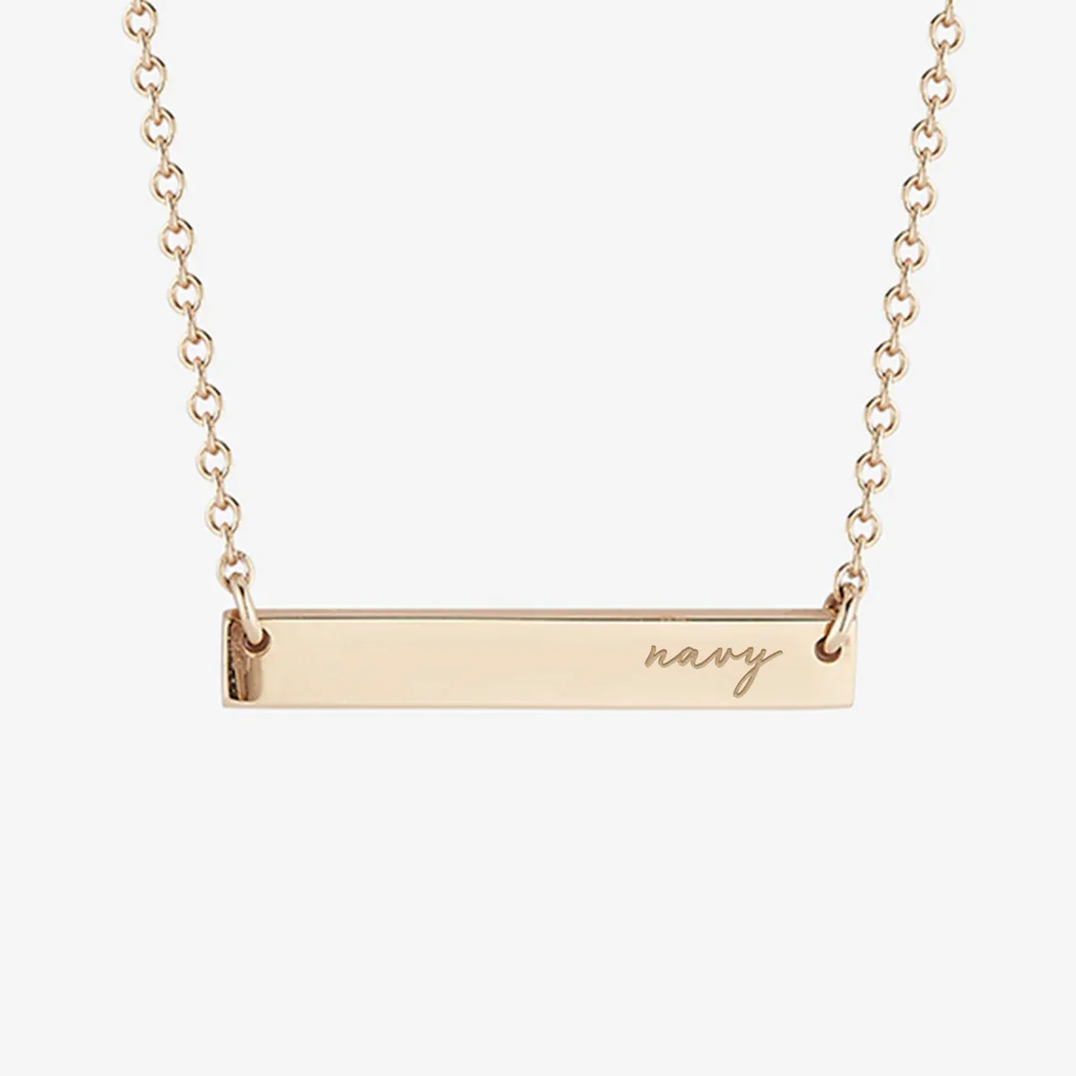 Navy Horizontal Bar Necklace