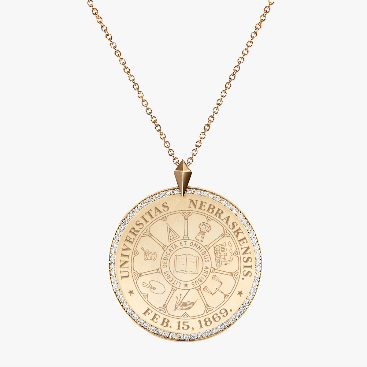 Nebraska Diamond Florentine Pendant