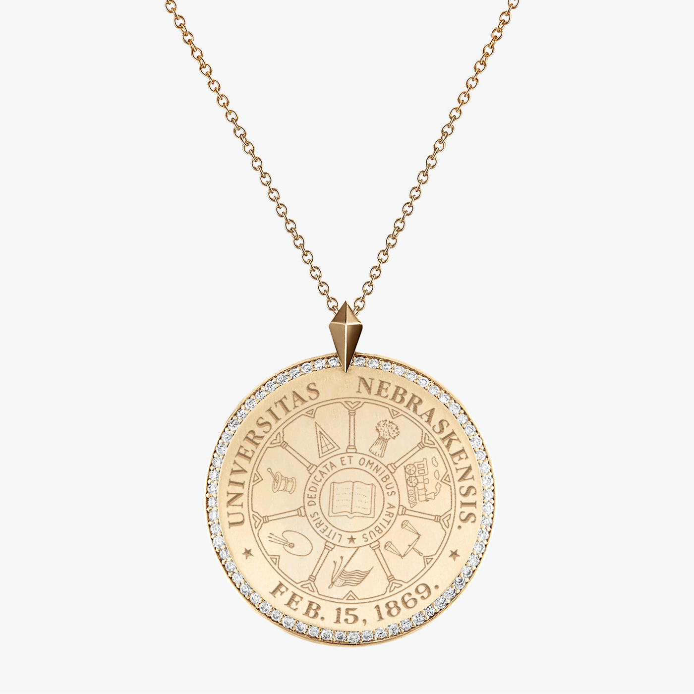 Nebraska Diamond Florentine Pendant
