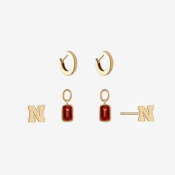Nebraska Logo Florentine Earring Bundle