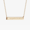 New York or Nowhere Horizontal Bar Necklace