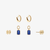 Notre Dame Sapphire Logo Florentine Earring Bundle