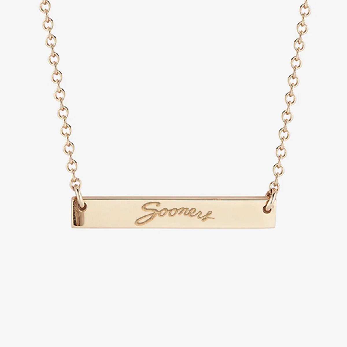 Oklahoma Vintage Sooners Horizontal Bar Necklace