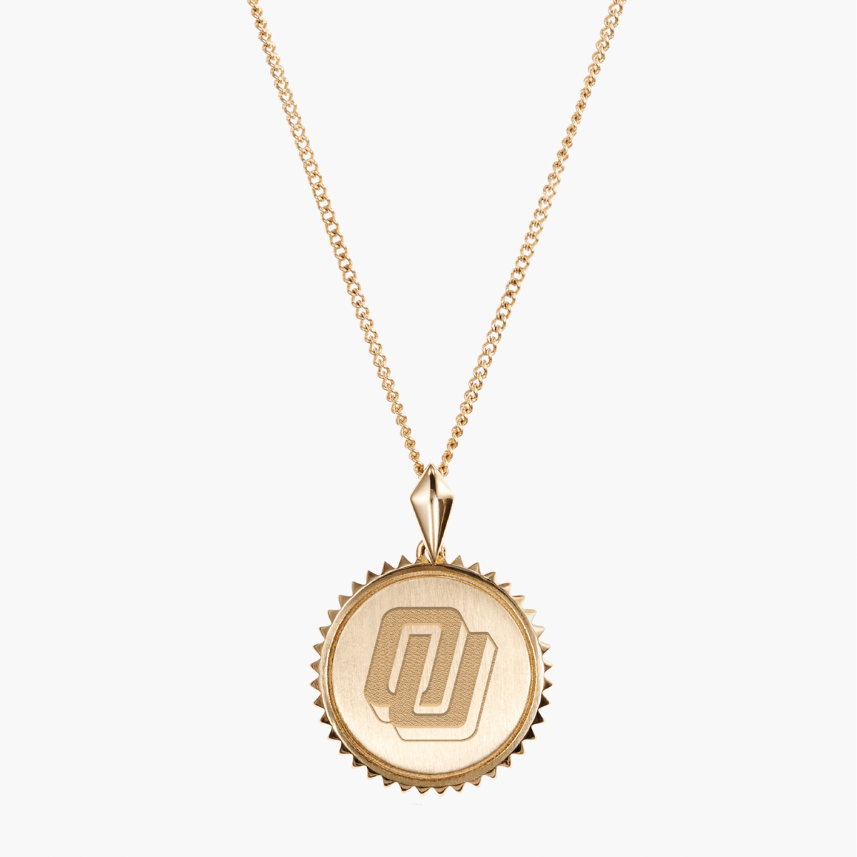 Oklahoma Vintage Logo Sunburst Pendant